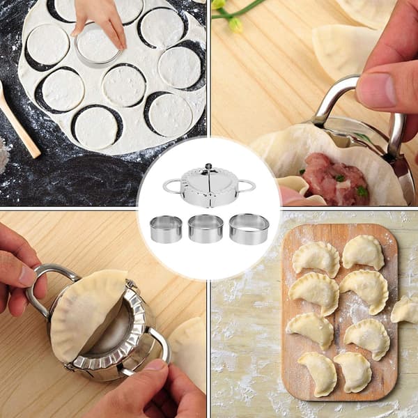 Husholdnings 304 rustfrit stål manuel dumpling dejpresser maker forme kit køkkenredskaber