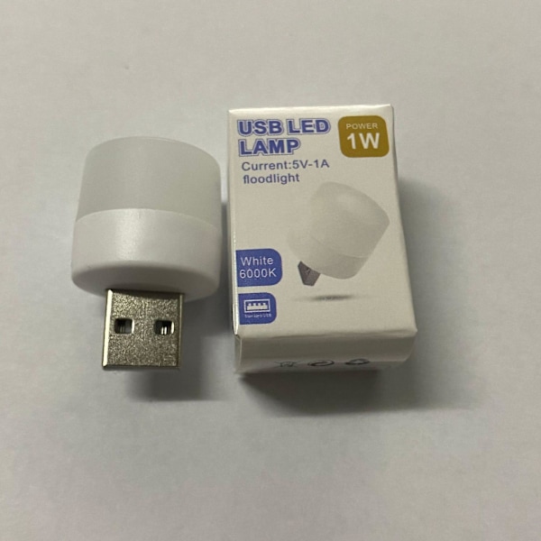 USB driven LED-läslampa med ögonskydd, varmvitt ljus för bärbar dator, dator, skrivbord - liten rund design (10 lampor)
