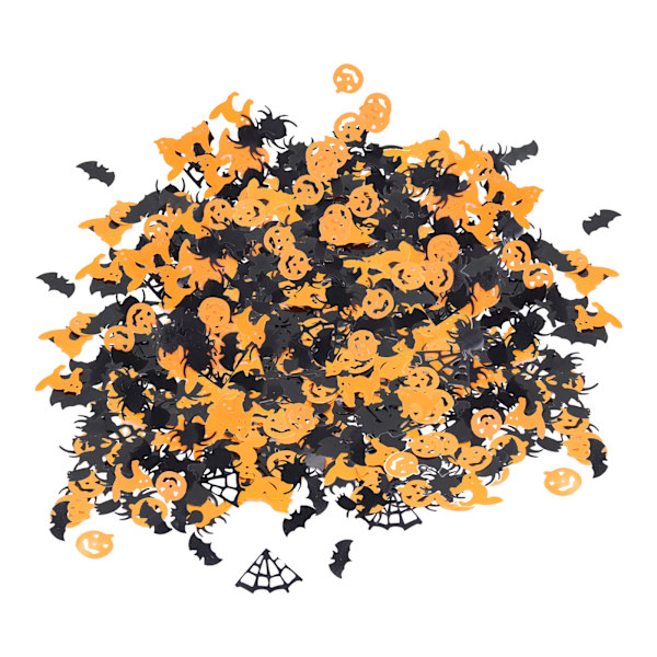 200g Halloween Konfetter Halloween Fest Bord Pynt Konfetter Græskar Edderkop Net Folie Metallic Palliet Konfetter Dekoration HMS220716