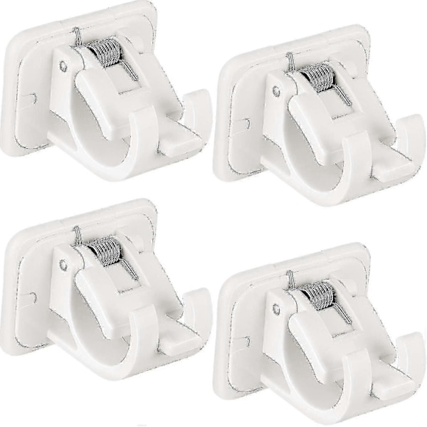 Selvklebende Gardinstangholder Draperikrokholdere Fester Stangholder Veggmonterte Gardinstangbraketter Håndklestangkroker 4 stk