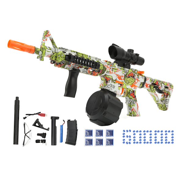 Gel Ball Surge Blaster M4A1 with Goggles Electric Water Gel Shooting Toy Suitable for Backyard Fun Team Shooting Games Sixty Thousand Water Beads