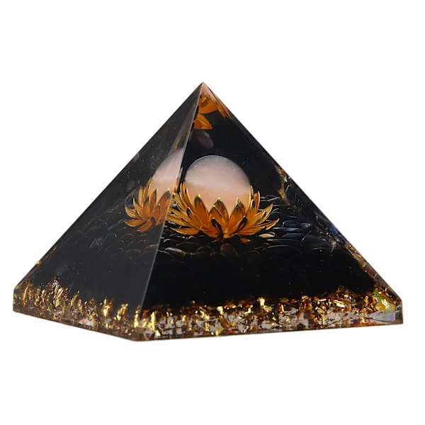 Kristallkrossad stenpyramid Kristalldropplim Resin Kristallpyramid Dekoration för hem Bildekorationer 22