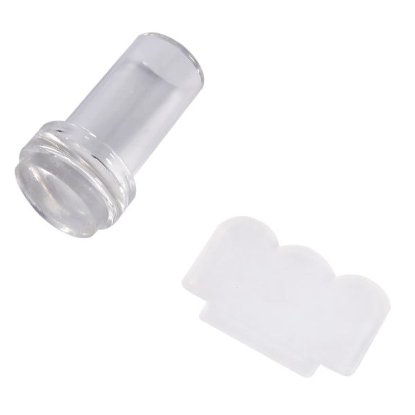 Moderigtigt gennemsigtigt silikone-neglelakoverførselsstempel og -skrabersæt Manicureværktøj