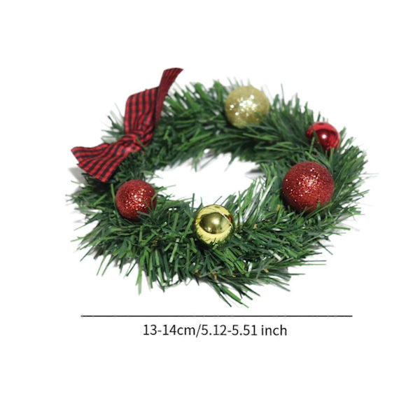 4 x Kunstig Julekrans til Hoveddør til Veranda Have Vindue