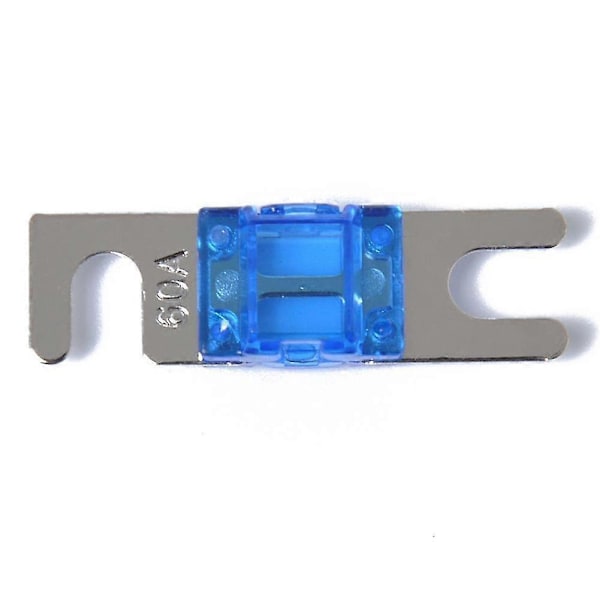 5 stk./pakke 30a / 40a / 60a / 80a / 100a Nikkelbelagte Mini Anl Sikringer Zekai Blå60A