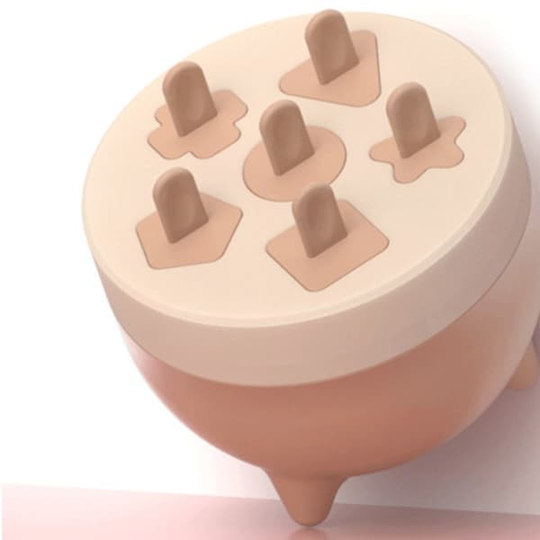 Ispinneform 6 Hulrom Avtakbar Design Trygt Sunt Materiale Slitesterk PP Mini Ispinneform Rosa