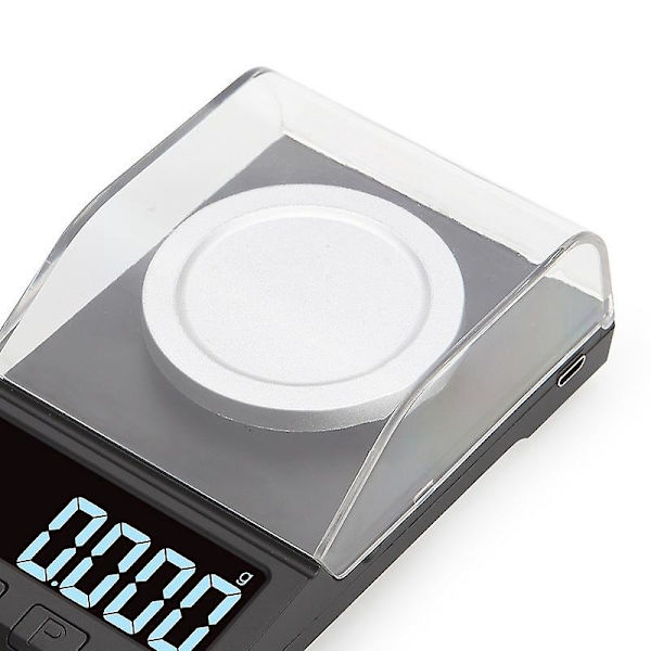 Bärbar digital smyckesvåg med 50 g kapacitet och 0,001 g precision