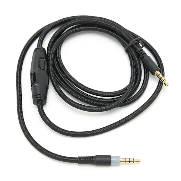 Hodetelefonkabel 3,5 mm hann til hann lydkabel med volumkontroll for HyperX Cloud