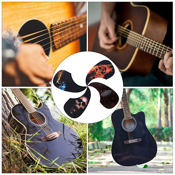 4 st akustisk gitarr plektrumskydd PVC skyddande plektrumskydd musikinstrument tillbehör