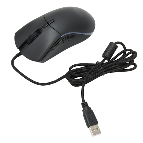Gamingmus med maksimal 12800 DPI RGB-bakgrunnsbelyst lett ergonomisk stabil nøyaktig kablet mus for stasjonær bærbar PC