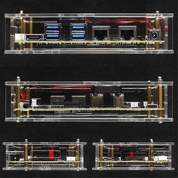 Akrylskal Transparent Skyddsbox för Banana Pi -F3