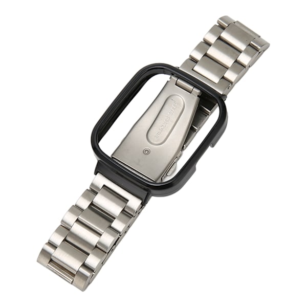 Urrem Beskyttende Case Band 2 i 1 justeret rustfrit stål urbånd til Redmi Watch 3 Silver