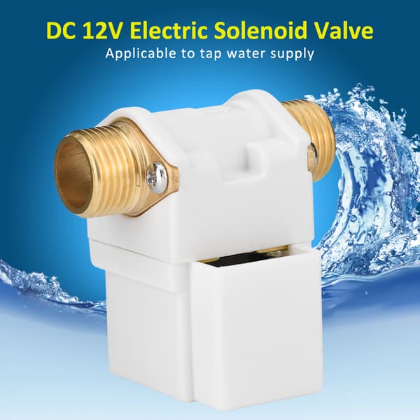 DC 12V G1/2\" Solenergi Elektrisk Magnetventil For Vann N/C Normalt Lukket