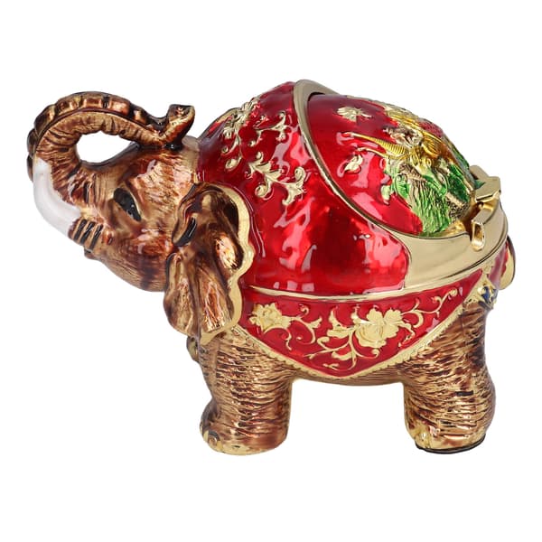 Askkopp Europeisk Stil Retro Elefant Sfärisk Zinklegering Dammsamlare med Lock
