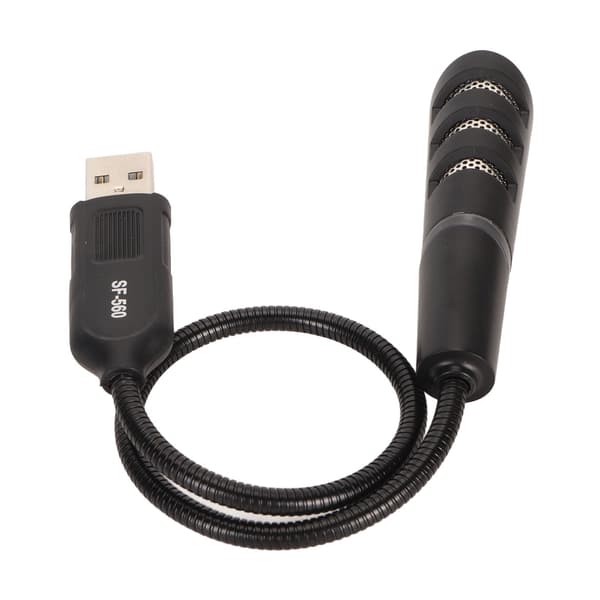 Mini USB-mikrofon brusreducering enknapps tyst design drivrutinsfri USB-svanhalsmikrofon för bärbar dator stationär dator