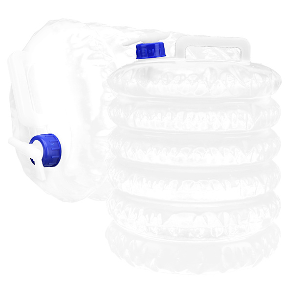 2PCS 15L Utomhus Bekväm PE Fällbar Vattenpåse Camping Jakt Bil Fällbar Hink
