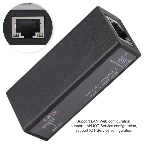 Wifi seriell server ElfinEW10A till Wifi Ethernet RS232 trådlöst nätverk Modbus