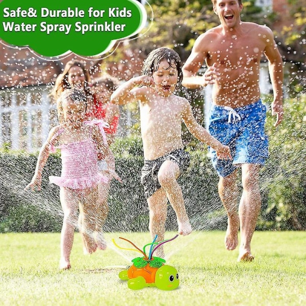 Vannsprinklerleke for barn med roterende rør for morsomme sommerleker utendørs