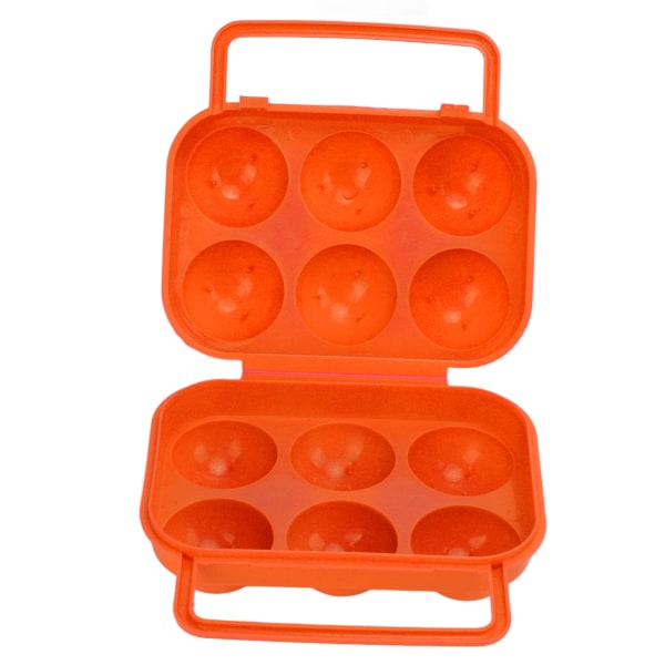 Kannettava case ABS 6 ristikkomunalaatikko sisätilojen kananmunien säilytykseen Oranssi