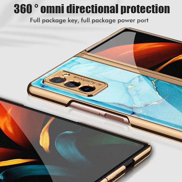 Full Protection Shockproof Cover Anti Fingerprint Hard Shield Full Protection Case Phone Case Kompatibel för Galaxy Z Fold 2