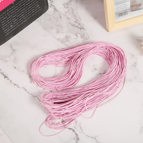 1,5 mm 100 m elastinen venyvä pyöreä helminauha DIY-korujen valmistukseen, vaaleanpunainen
