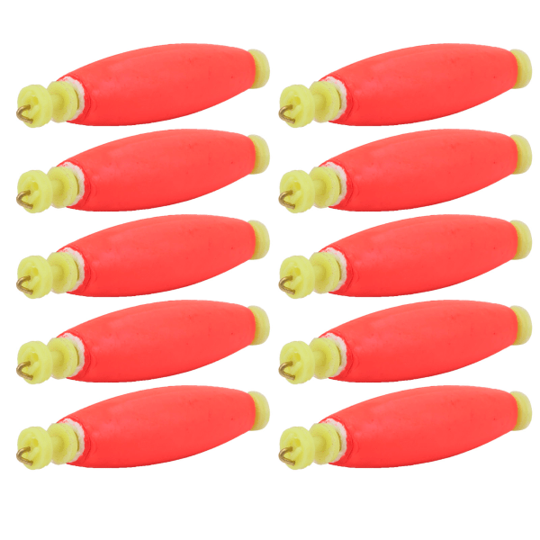 10 st EVA Fiskeskum Fjäderflytande Bobber MultiPurpose Fiskfoderbeten Oval typ