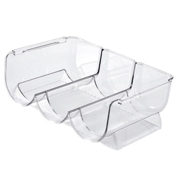Vinställ Stapelbar Plast Transparent Vattenbjörn Flaskhållare Rack för Hemdisplay 3 Flaskor Transparent