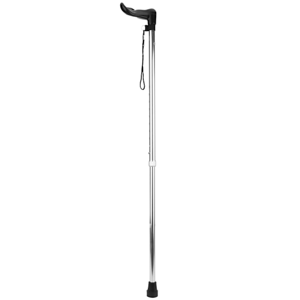 Aluminiumlegering Lättvikts Teleskopisk Justerbar Äldre Promenadkäpp Anti-skid Enkel Käpp (Silver)