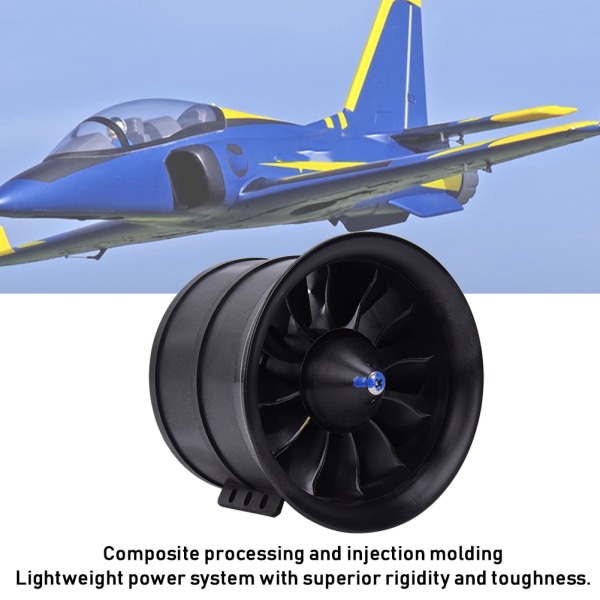 EDF 90 mm 12-blads fläktpropeller med 6S 1450KV kanalmotor för RC modellflygplanstillbehörKV1450 6S 90 kanal