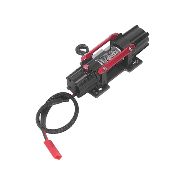 RC Vinsch Aluminiumlegering Elektrisk Dubbelmotor Simulerad Vinsch för Axial SCX10 90046 D90 1/10 RC Bil 6 till 8V Röd