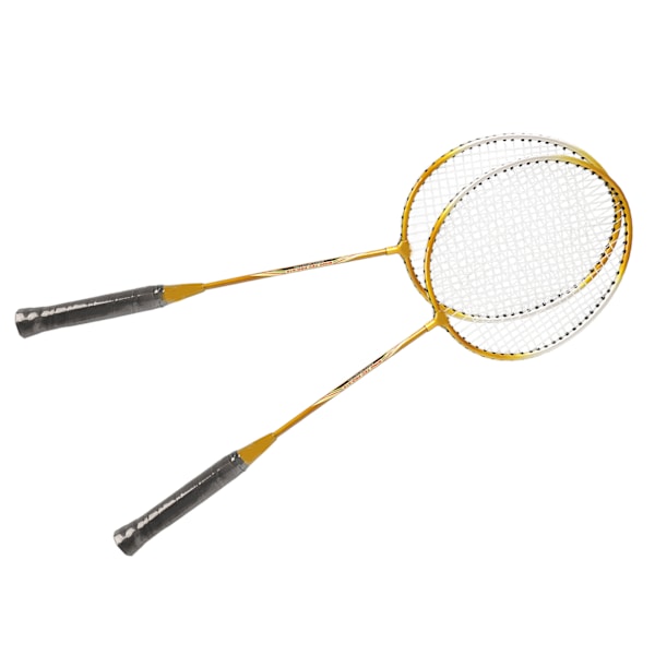 REGAIL 2 st järnlegering badmintonracket 2 spelare badmintonracket set för barn vuxna guld