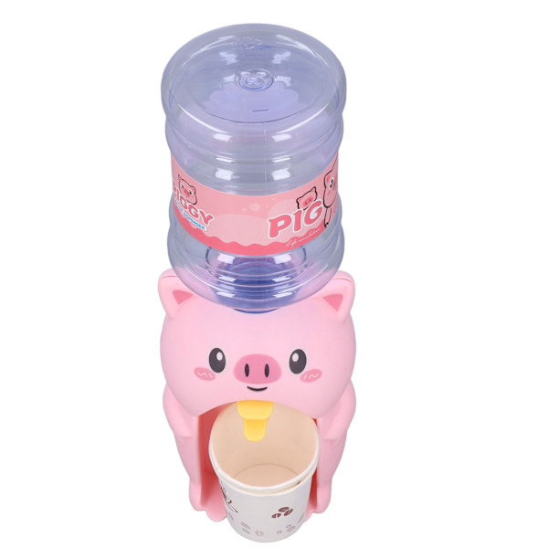 Barnvatten Dispenser Leksak Söta Cartoon Gris Form Design Miniatyr Dricksfontän för Över 3 År Gamla
