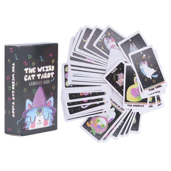 78 kortin The Weird Cat Tarot -ennustuskorttipeli