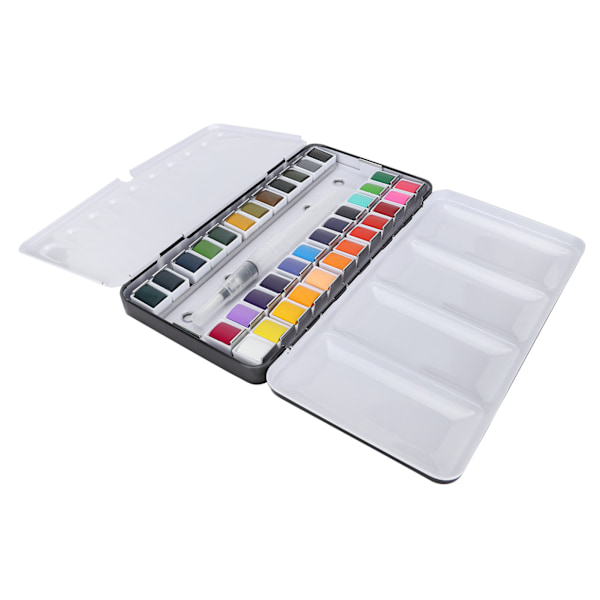 Vannfarge Maling Bærbar Lys Farge Vannfarge Pigment Sett Maling Tilbehør med Boks 36 Farger