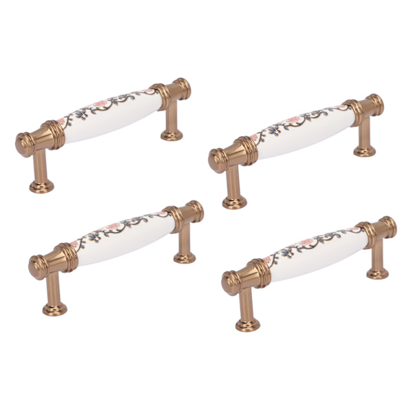 4 sett skapdørhåndtak retro amerikansk stil ergonomisk design Keramisk møbelskuffehåndtak