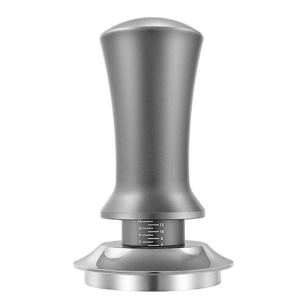 51/53/58mm Kaffepress Justerbart Djup Med Skala Kaffepulverpress Fjädrar Kalibrerad Pressning Kaffepressverktyg Silvergrå 53mm