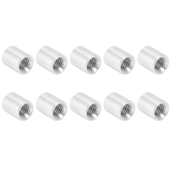 10 stk runde avstandsstykker i aluminiumlegering med hunngevind, søyleforbindelsesavstandsstykke M4x0,7 mm, lengde 8 mm