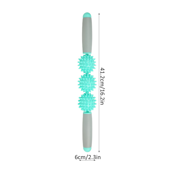 Uusi Muscle Roller Jooga Hierontapuikko Relax 3 Hedgehog Balls Anti Selluliitti Laihtuva Lihas Hieronta Relax Tool Hedelmänvihreä