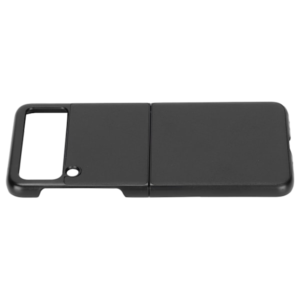 Lær Hard Case for Samsung Galaxy Z Flip 3 Mobiltelefon Støtsikker Anti-ripe Deksel Svart