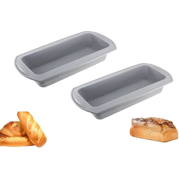 Silikon Brødform 2 stk, Kakeform, Silikon Brødform, Silikonform for Kaker og Brød, Silikon Kakeform, Non-Stick Form fra Cake Factory (21 x 9
