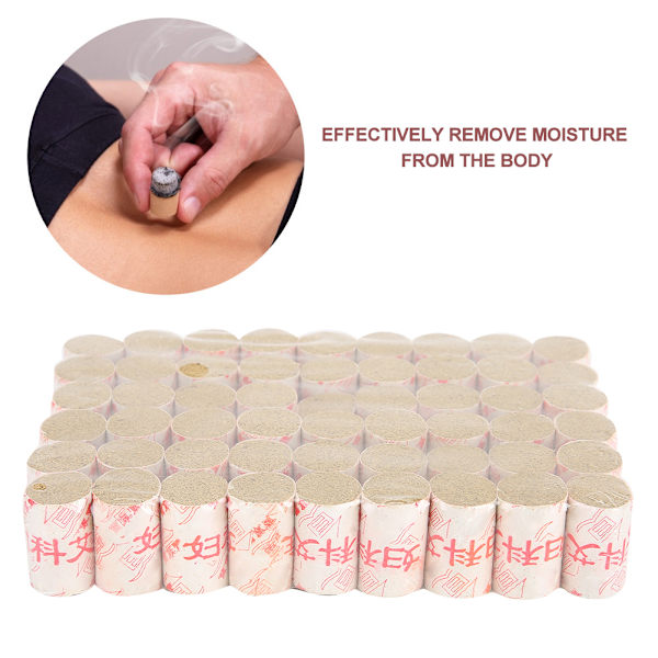 54 kpl 5 vuoden Moxa Perinteiset Stick Cone Roll Moksibustitikut dysmenorrean naisten hoitoon