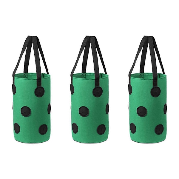 3-pack Multifunktionell 12 Håls Filt Hängande Tomatodlingssäck, A