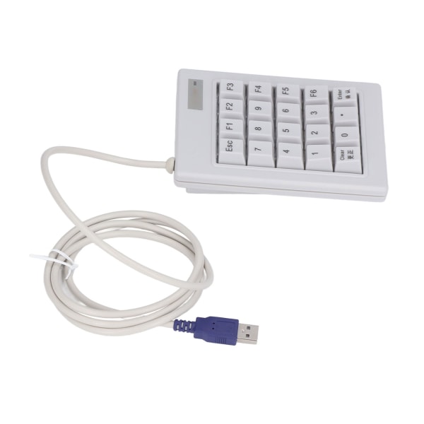 Numerisk numerisk knappsats med 20 tangenter DC 5V linjär åtgärdsomkopplare USB trådbunden mekanisk numerisk knappsats med halkfri matta för bärbara stationära datorer