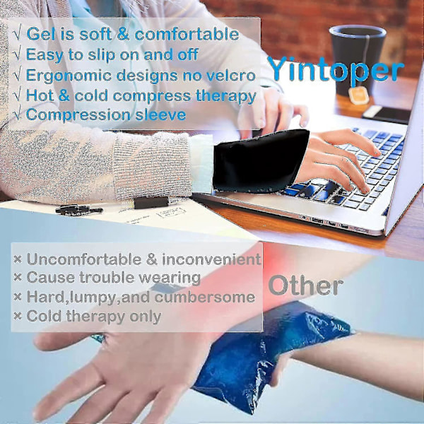 Ranne jääpakkaus, pehmeä geeli jääpakkaus kuumaan kylmään kompressiohoitoon sopii useimmille miehille, karpaalitunnelin, niveltulehduksen, jännetulehduksen, urheiluvammojen kivunlievitys, X