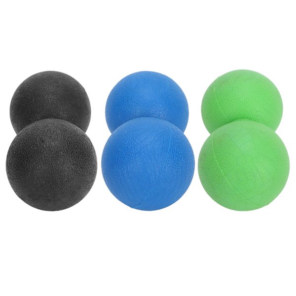 TPR Yoga Massageboll Muscle Relax Bärbar Fitness Body Fascia Set(Svart Grön Blå) Noir + Vert + Bleu