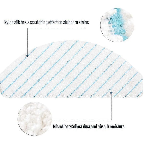 Mikrofibermoppdynor för Ecovacs Deebot Ozmo T8 Aivi T9 Aivi