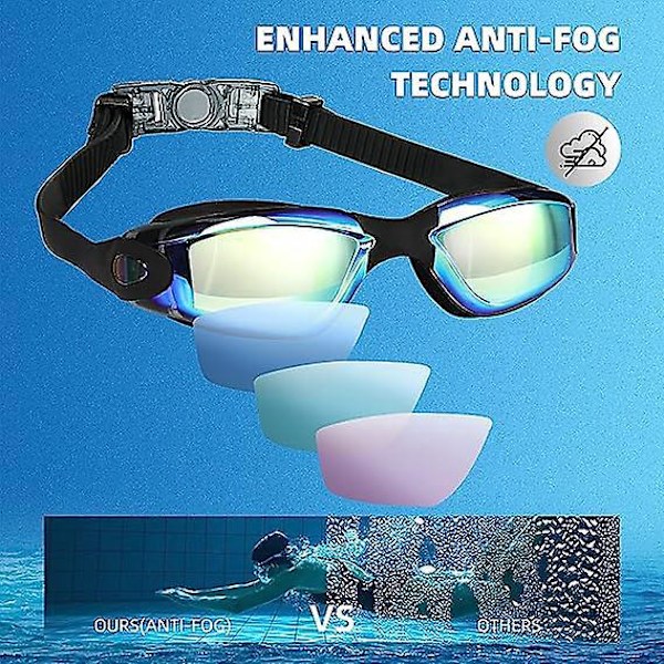 Anti-Fog Svømmebriller - 2-pak til voksne