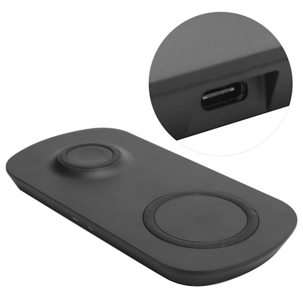 XDL‑WA08 Trådlös laddare för QI Bärbar Dubbel Snabbladdningsstation för iOS Telefon 12 11 X XS XR Klocka