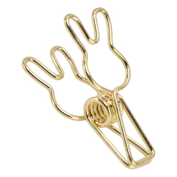 20 stk. clips multifunktionel multifunktionel galvanisering hul metalbindemiddel stærk fjederclips guld