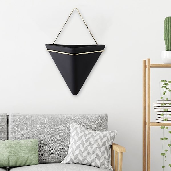 3 x Triangel Väggplanterare Geometrisk Väggmonterad Blomkruka Heminredning